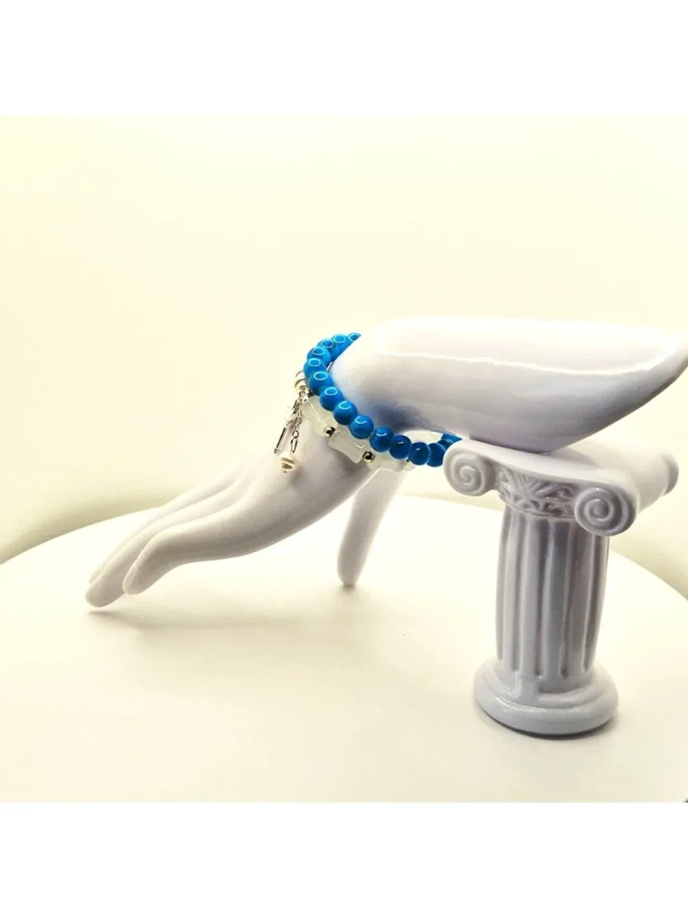 Blue Celestial Bracelet Stack, Moon Charm Bracelet, Coquette Jewelry, Layered
